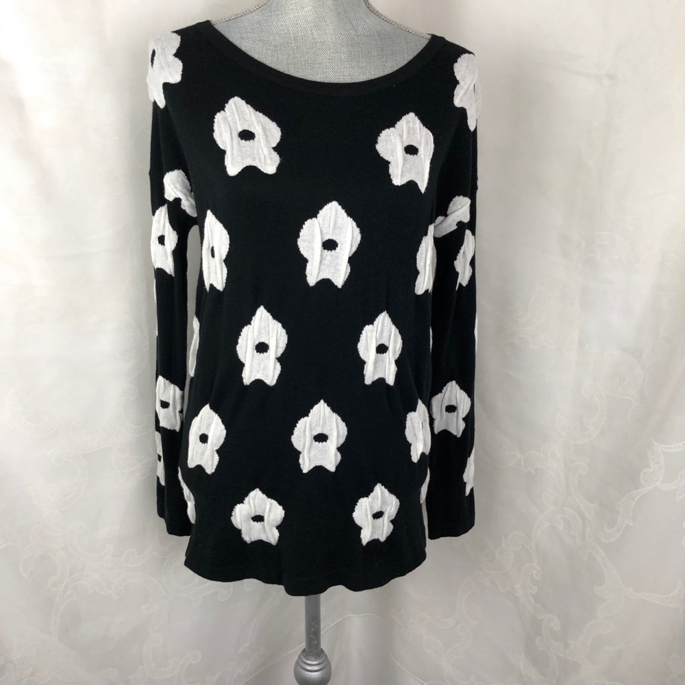 Max & Mia Black and white floral Print Sweater S
